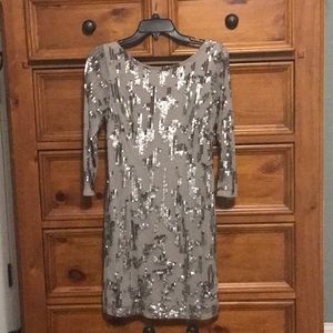Size 4 Silver Sequence evening dress